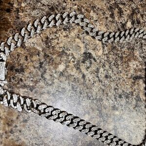 Silver Cuban Link Chain Necklace